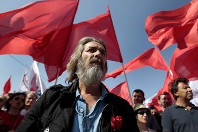 Greek steel workers strike